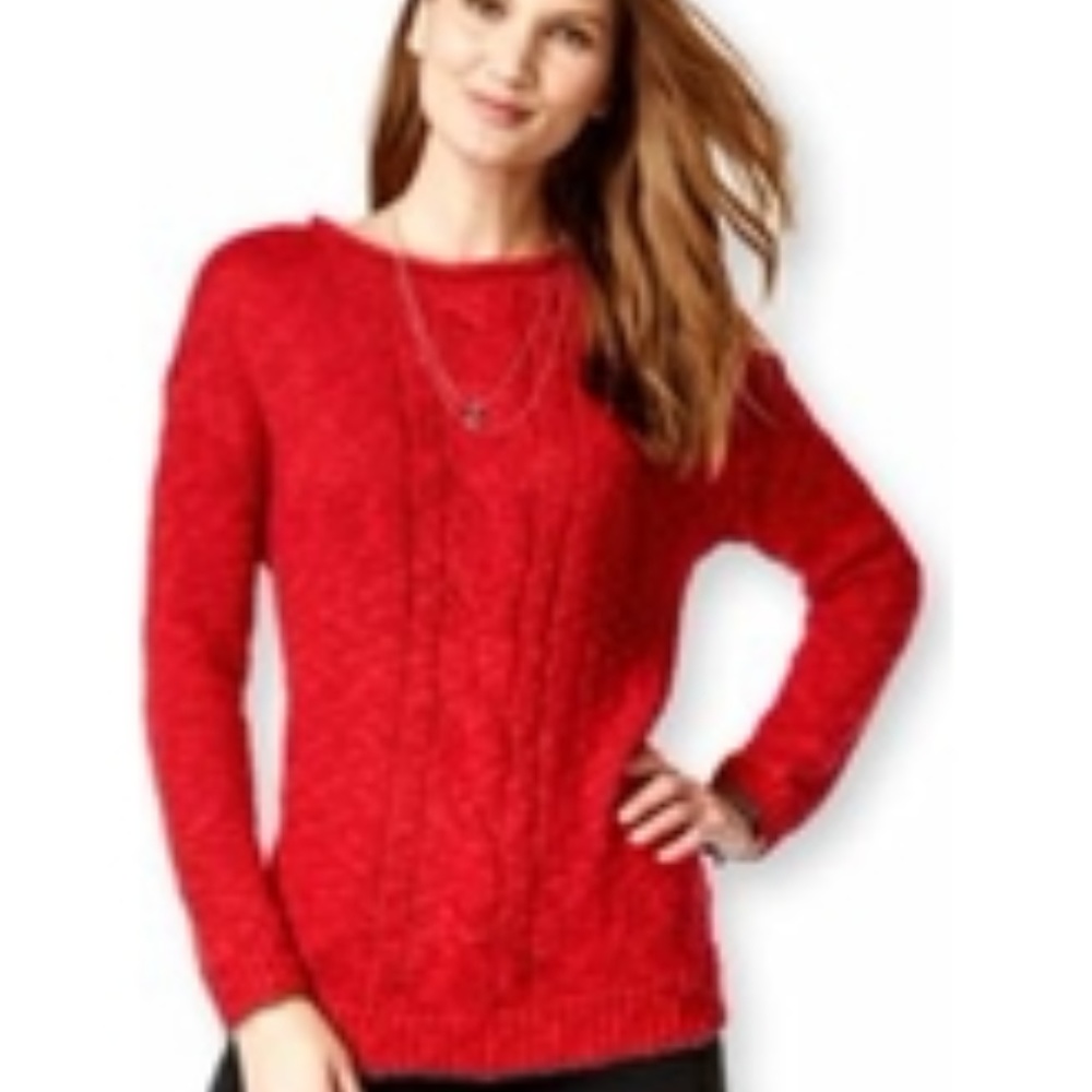 🌹American Living sweater size S & M rich red